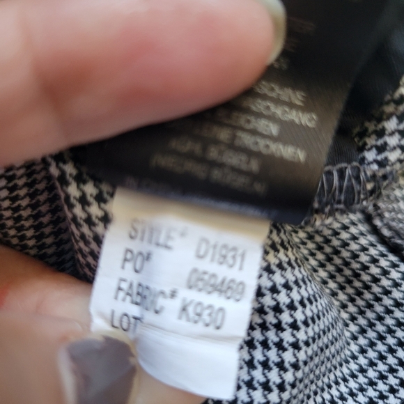 Adrienne Vittadini Womens Houndstooth Pants Size 6 Black White - Picture 8 of 10